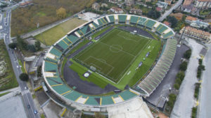 Il terreno di gioco dello stadio Partenio di Avellino, installato da Italgreen