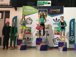 Coppa Italia Boulder il podio femminile della tappa di Thiene