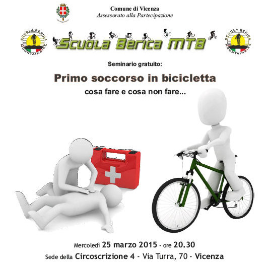 mercoledì 25 marzo a Vicenza corso di formazione di primo soccorso in bicicletta